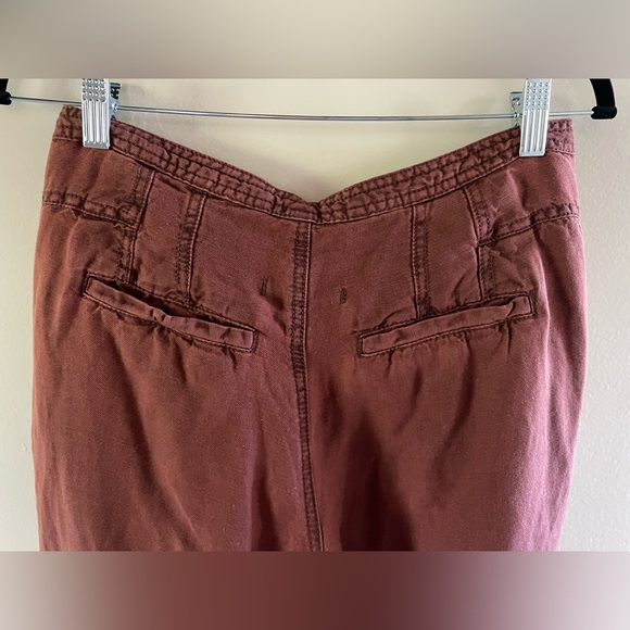 Free People | High Waisted Flowy Linen Pants - Picture 5 of 8